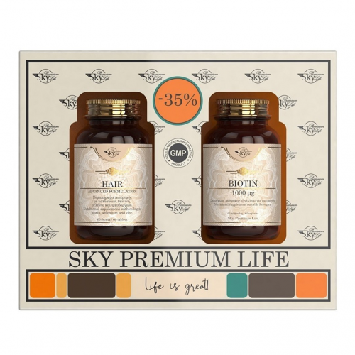 Sky Premium Life – Biotin 1000μg 60caps & Hair Advanced Formulation 60caps